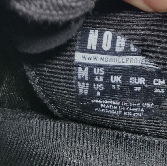 Nobull Trainer Black Superfabric Workout Sneakers Womens Size 8 - Picture 6 of 11